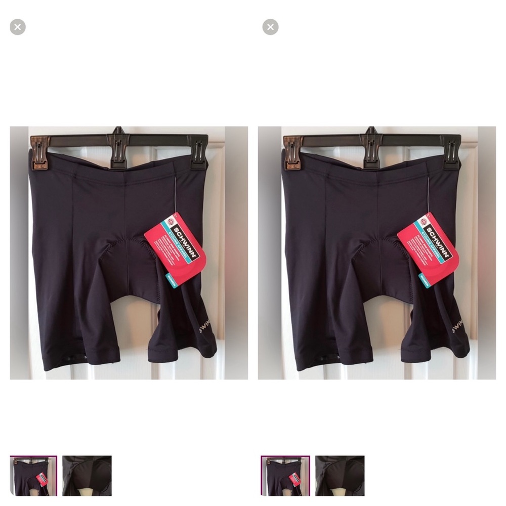Lot of 2 new schwinn padded cycling shorts